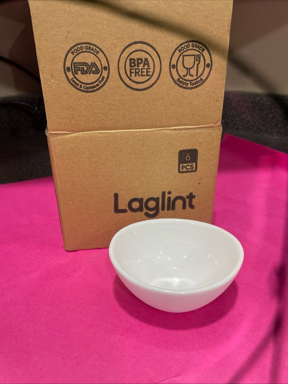 New 6 piece set Laglint Ripples 3-oz Small Dipping Bowl